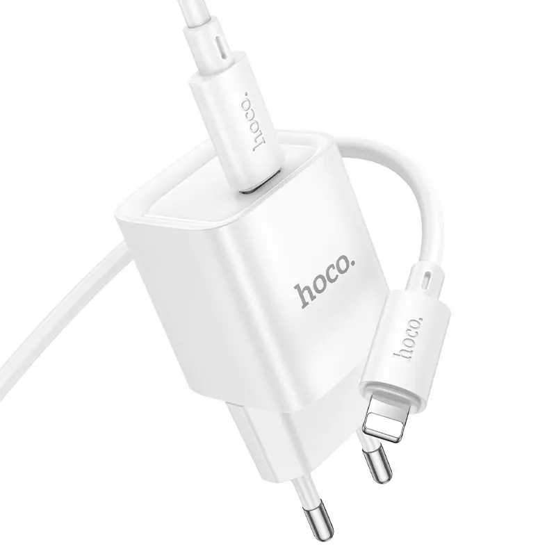 Зарядне HOCO C146A PD20W Type-C білe, кабель Type-C to Lightning), зображення 6