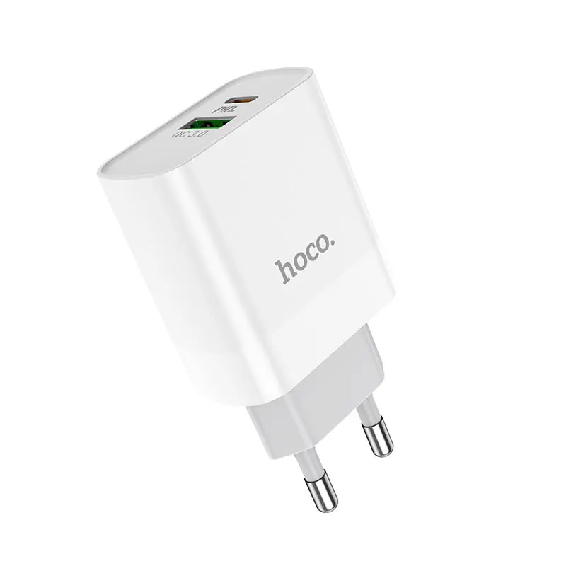 Зарядне HOCO C80A USB Type-C QC3.0 PD18W з кабелем Type-C біле), зображення 10