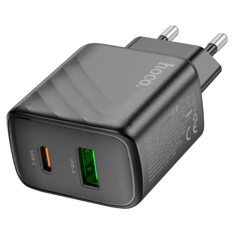 Зарядне HOCO CS23A PD30W QC3.0 1USB 1Type-C з кабелем Type-C чорне), зображення 11