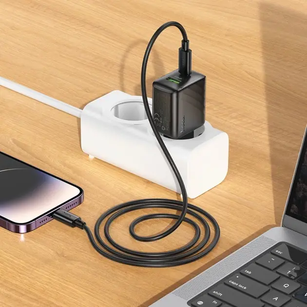 Зарядне HOCO CS25A 1Type-C 1USB PD30W чорне), зображення 2