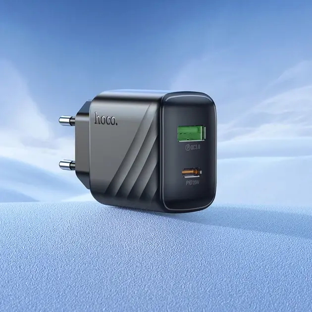 Зарядне HOCO CS25A 1Type-C 1USB PD30W чорне), зображення 3