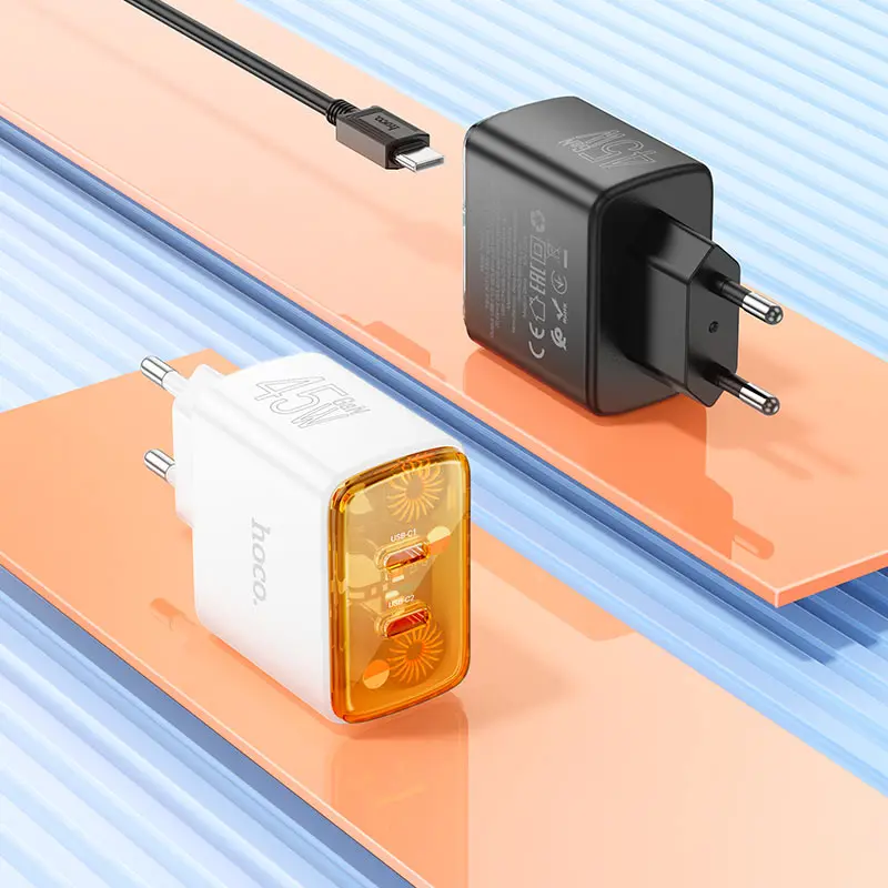 Зарядне HOCO CS43A Smart PD45W 2*Type-C чорне), зображення 4