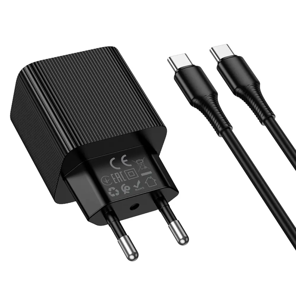 Зарядне HOCO CS83A PD20W Type-C/1USB LED чорний), зображення 4