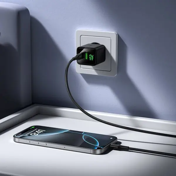 Зарядне HOCO CS83A PD20W Type-C/1USB LED чорний), зображення 8