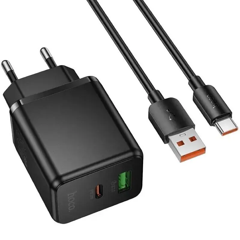 Зарядне HOCO GaN C157A USB Type-C PD30W з кабелем Type-C чорне), зображення 9