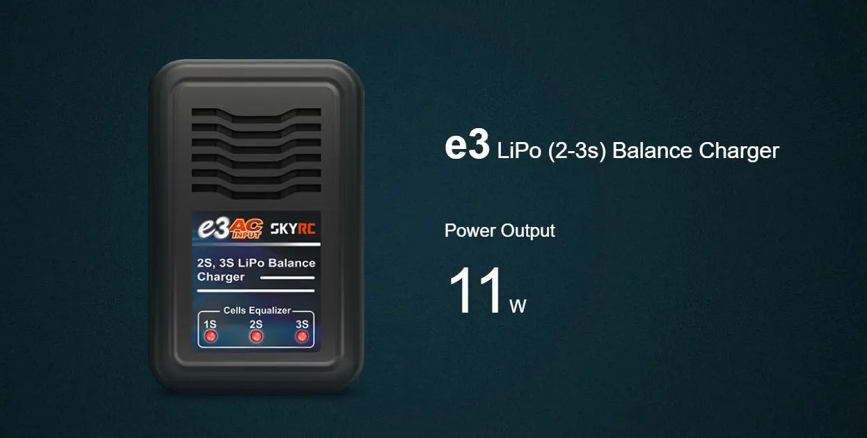 зарядне SkyRC e3 charger SK-100081, LiPo Liion 1-3S 11W 1,2A, від 220V), зображення 9