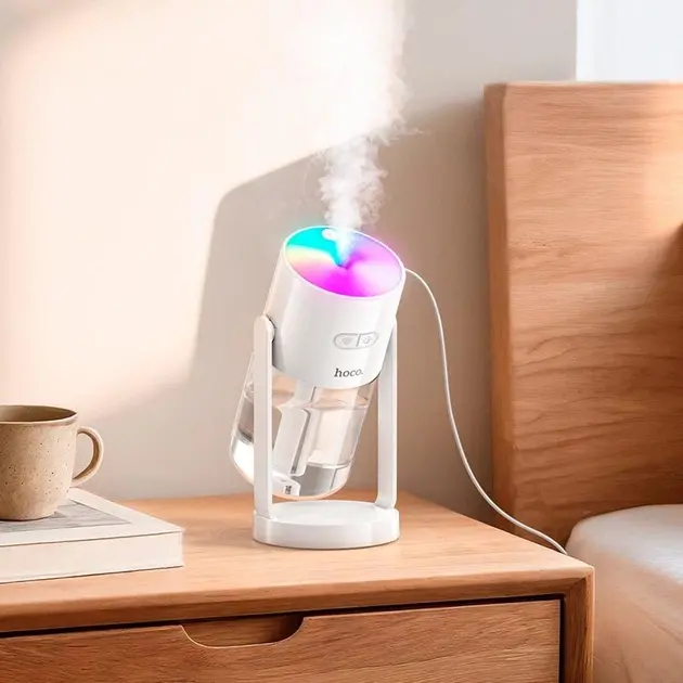 Зволожувач повітря HOCO HX34 нічник Starry sky humidifier White), зображення 6