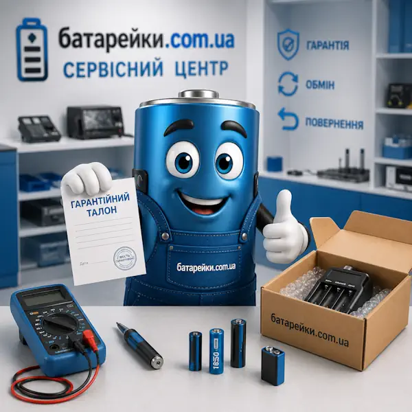 Гарантійне обслуговування та повернення товарів у батарейки.com.ua